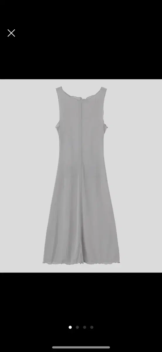 스컬프터 Mesh Sleeveless Midi Dress Ice